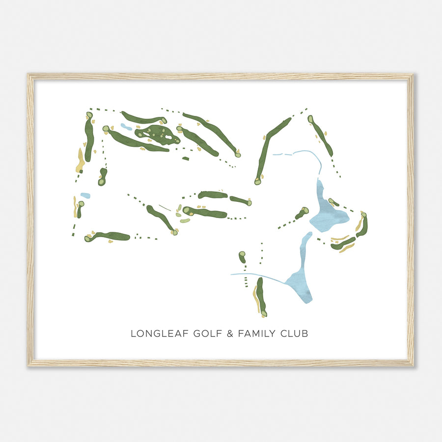 Print of Longleaf Golf & Family Club Modern Map