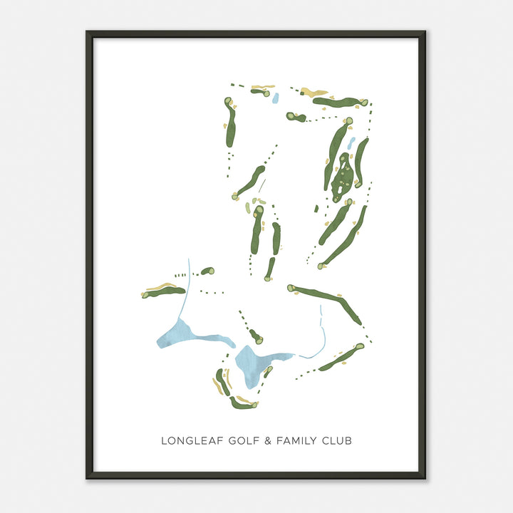 Print of Longleaf Golf & Family Club Modern Map