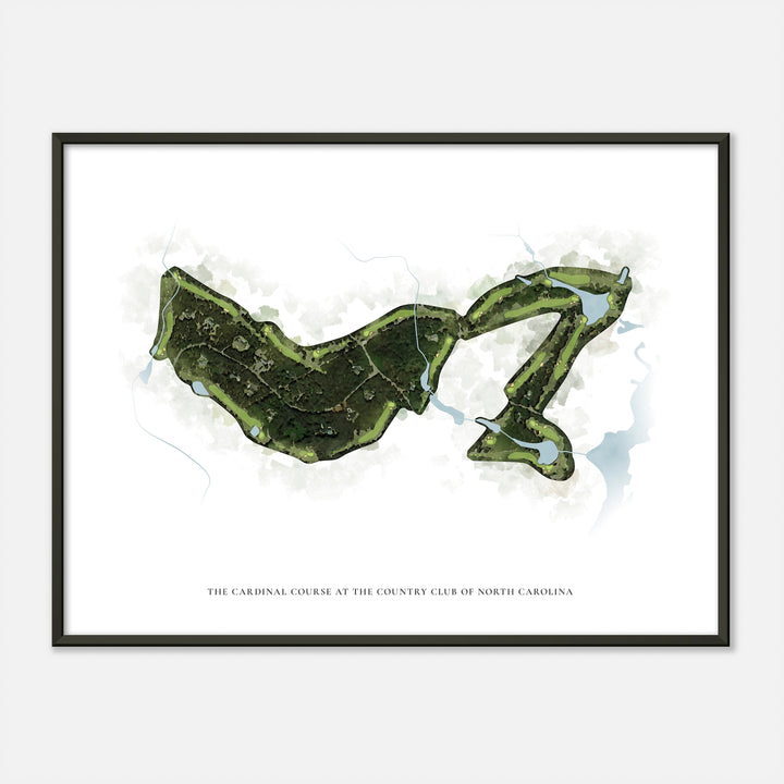 Print of The Cardinal Course At The Country Club Of North Carolina Classic Map