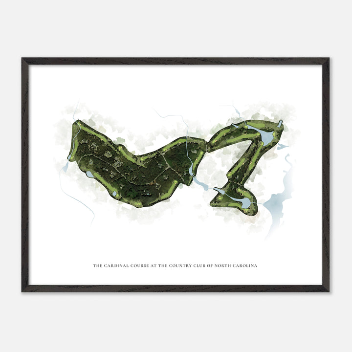Print of The Cardinal Course At The Country Club Of North Carolina Classic Map