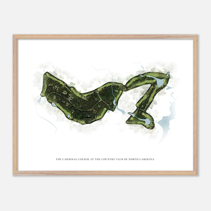 Print of The Cardinal Course At The Country Club Of North Carolina Classic Map