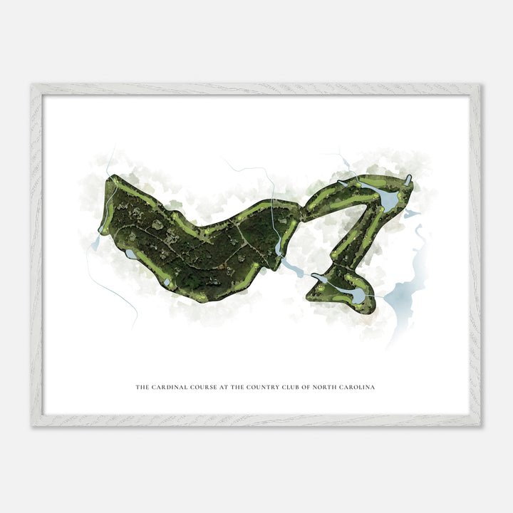 Print of The Cardinal Course At The Country Club Of North Carolina Classic Map