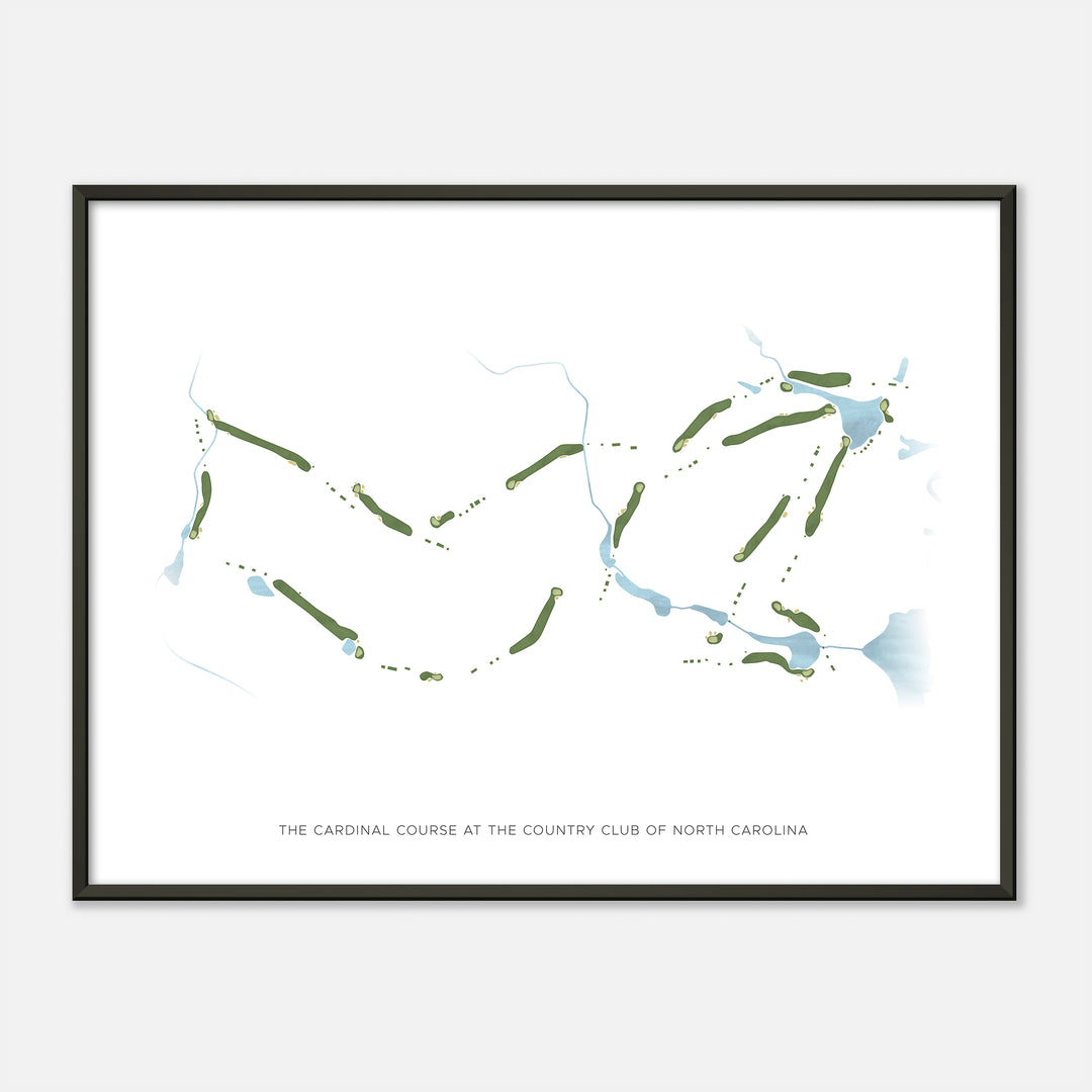 Print of The Cardinal Course At The Country Club Of North Carolina Modern Map