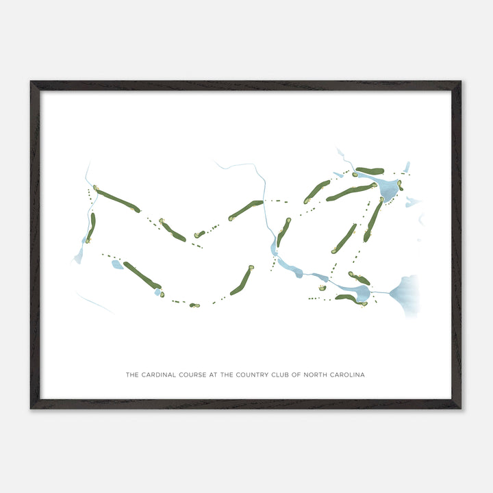 Print of The Cardinal Course At The Country Club Of North Carolina Modern Map