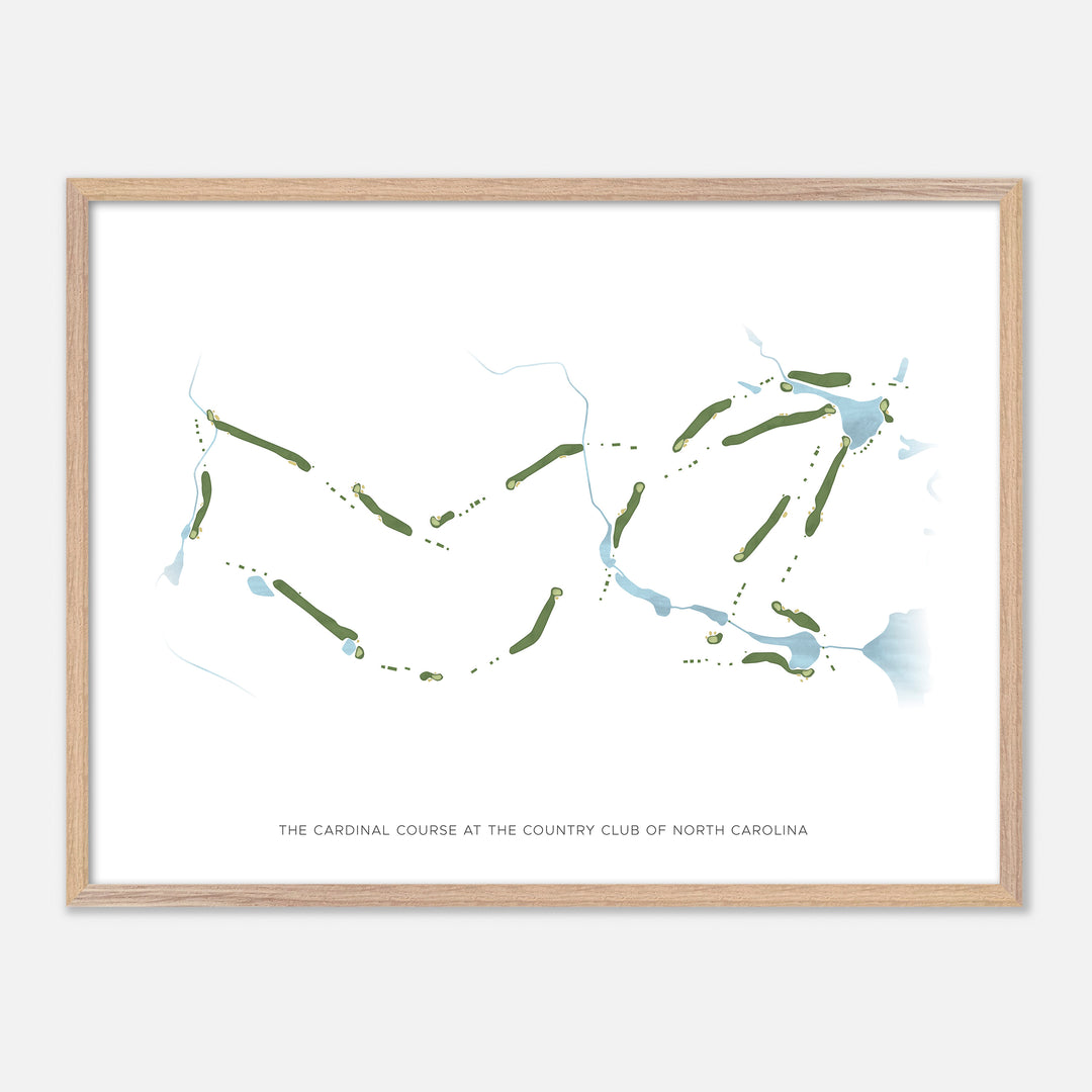 Print of The Cardinal Course At The Country Club Of North Carolina Modern Map
