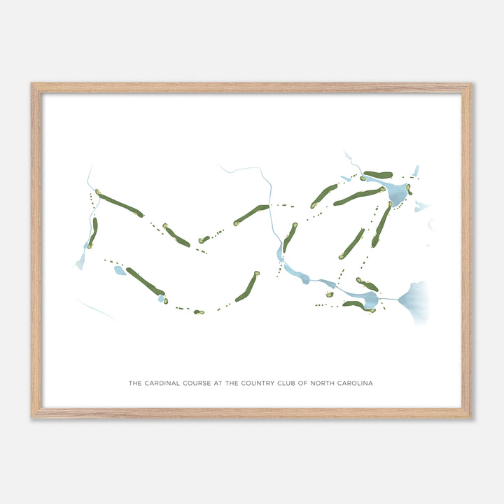 Print of The Cardinal Course At The Country Club Of North Carolina Modern Map