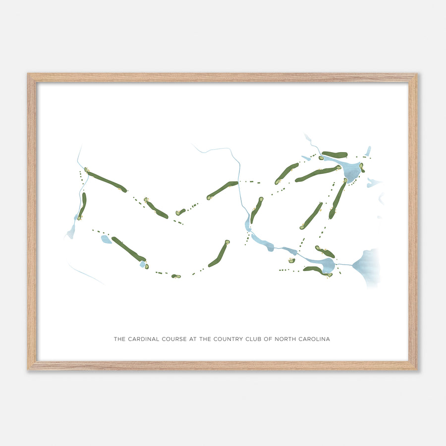 Print of The Cardinal Course At The Country Club Of North Carolina Modern Map
