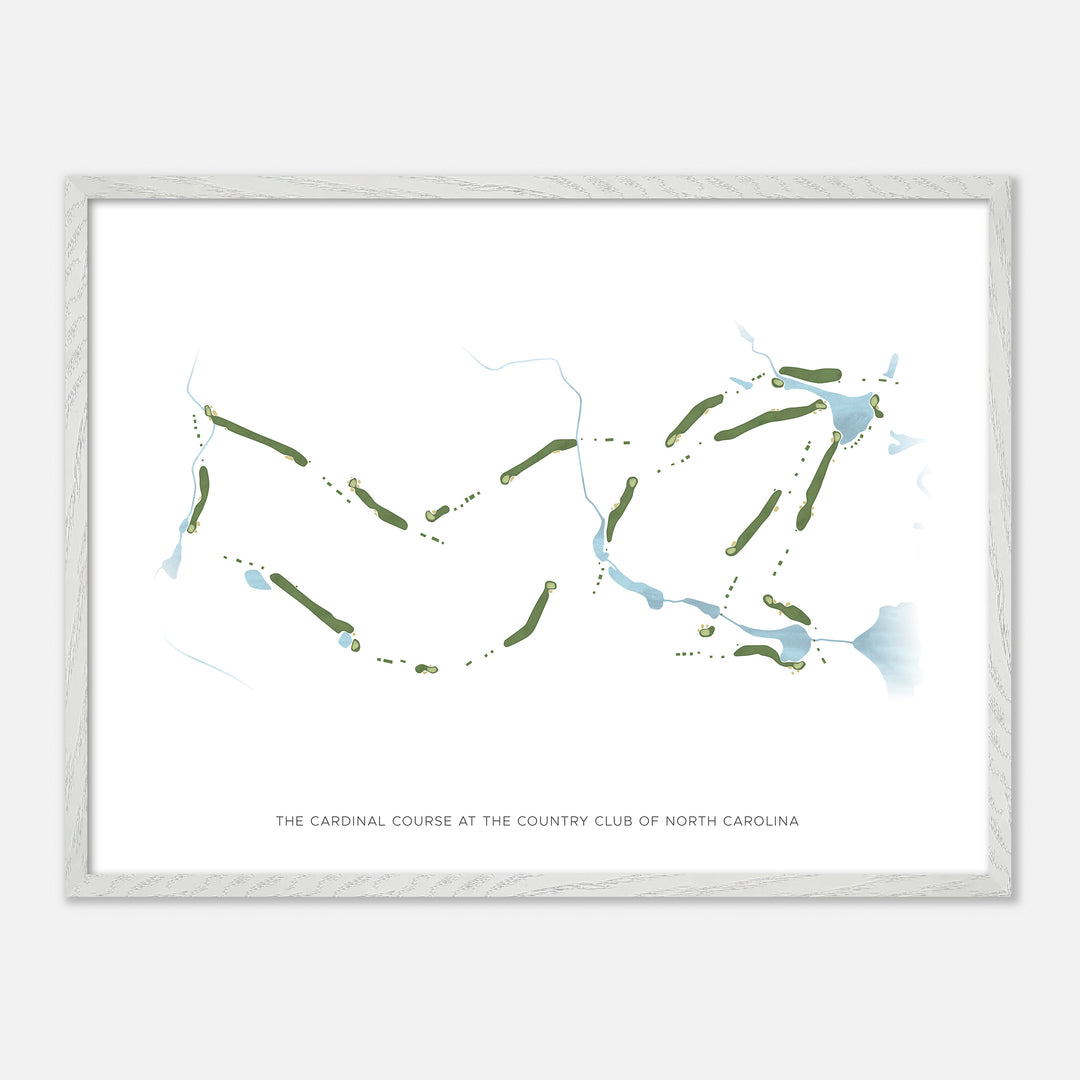 Print of The Cardinal Course At The Country Club Of North Carolina Modern Map