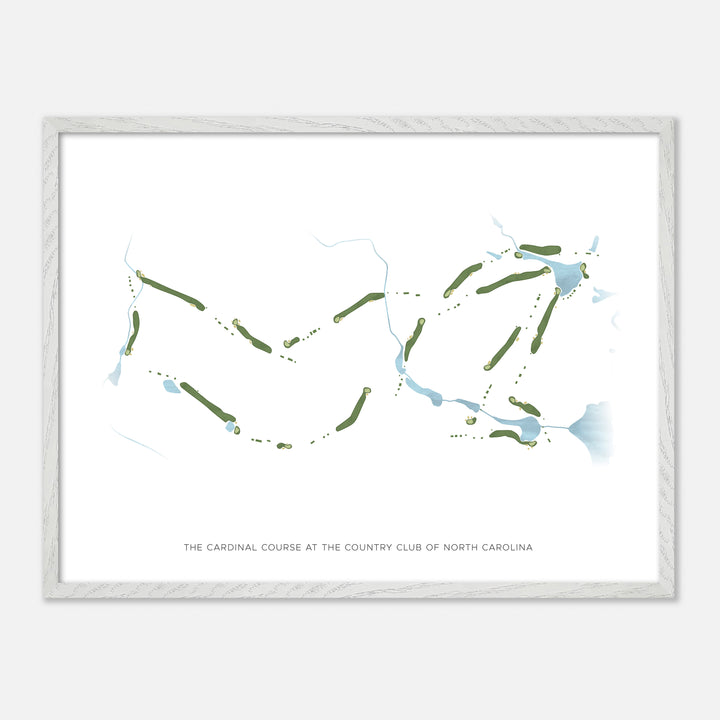 Print of The Cardinal Course At The Country Club Of North Carolina Modern Map