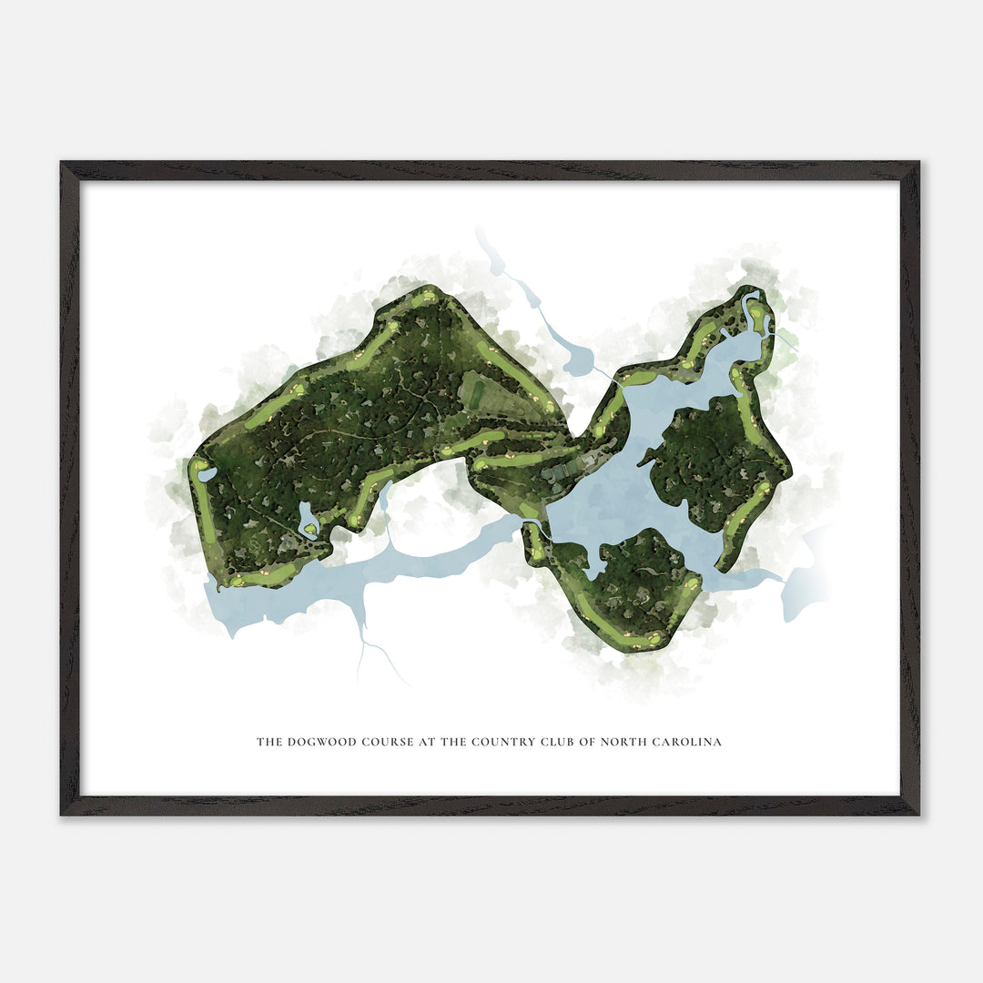 Print of The Dogwood Course At The Country Club Of North Carolina Classic Map