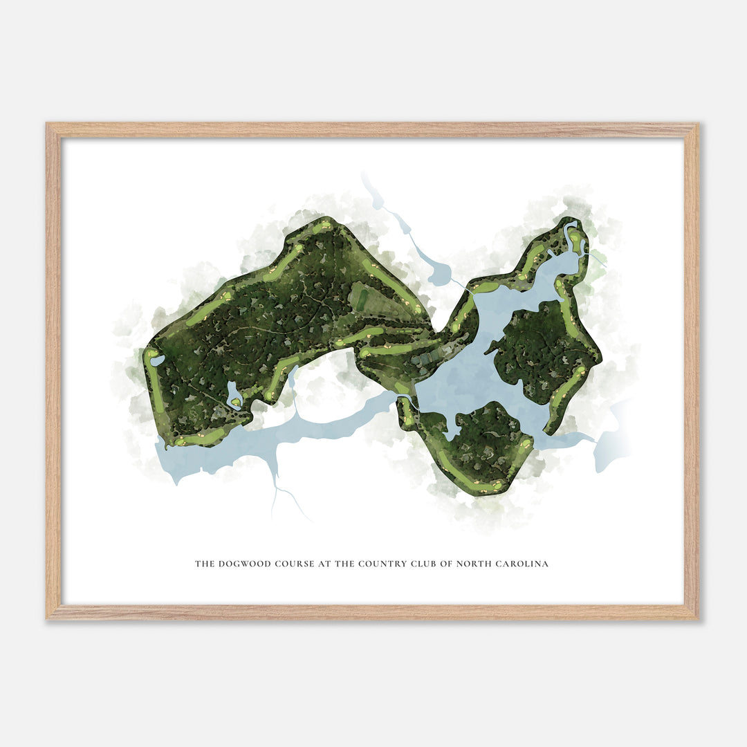 Print of The Dogwood Course At The Country Club Of North Carolina Classic Map