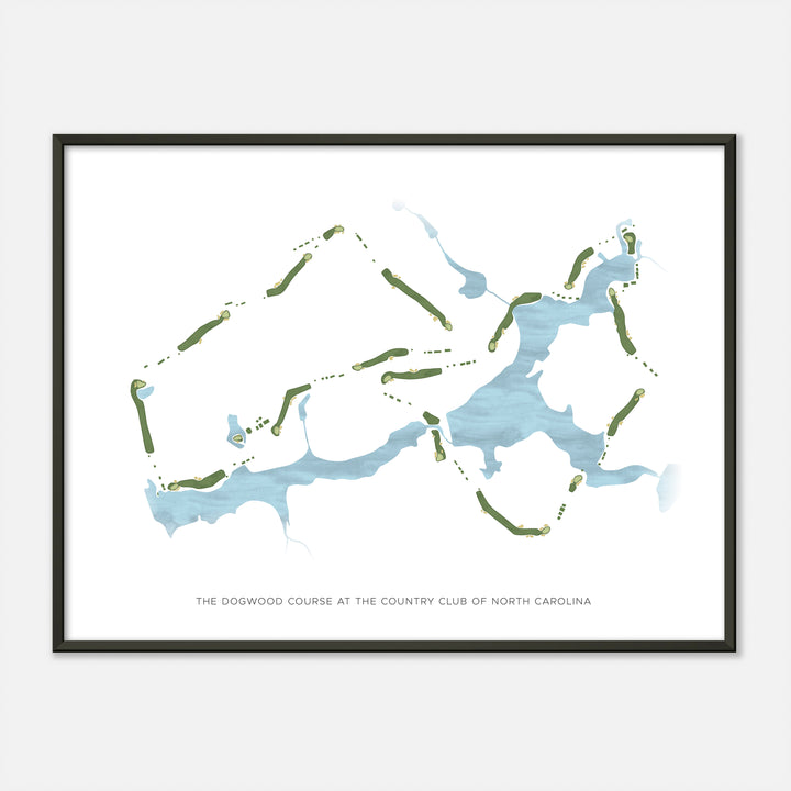 Print of The Dogwood Course At The Country Club Of North Carolina Modern Map