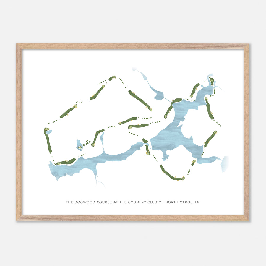 Print of The Dogwood Course At The Country Club Of North Carolina Modern Map