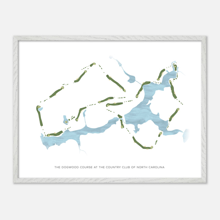 Print of The Dogwood Course At The Country Club Of North Carolina Modern Map