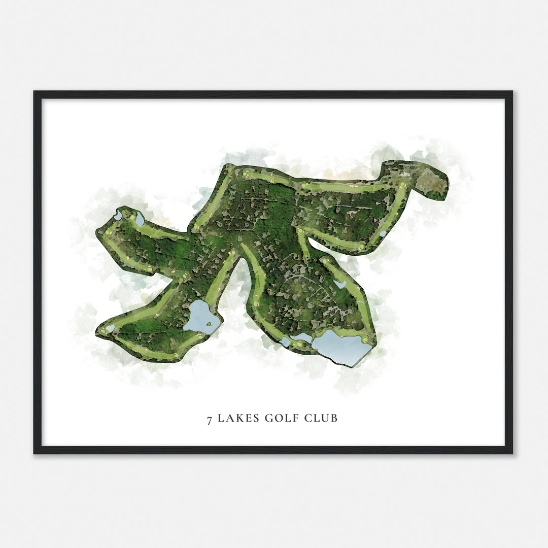 Print of 7 Lakes Golf Club Classic Map