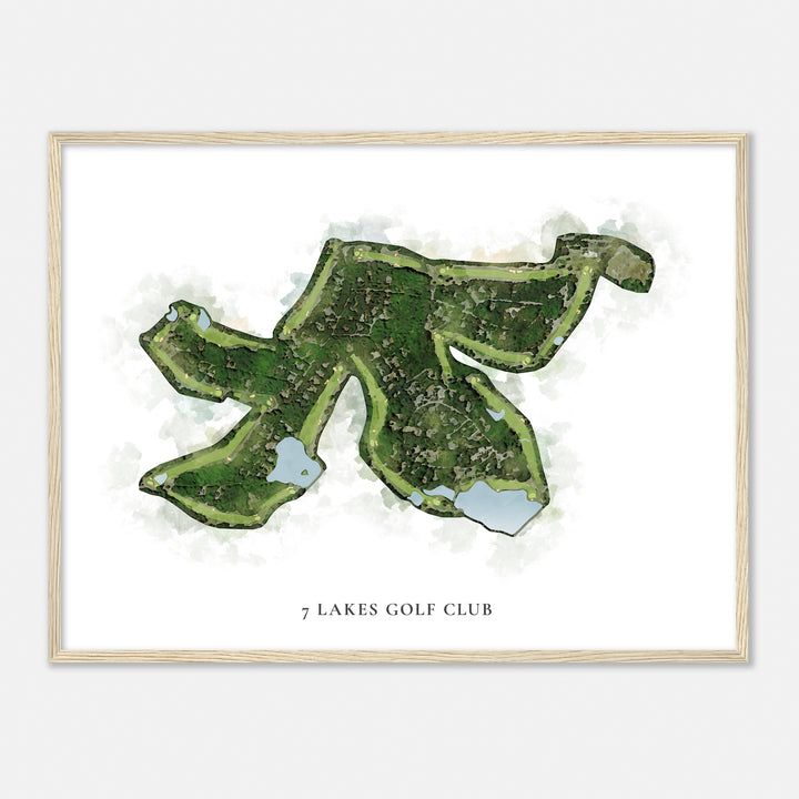 Print of 7 Lakes Golf Club Classic Map