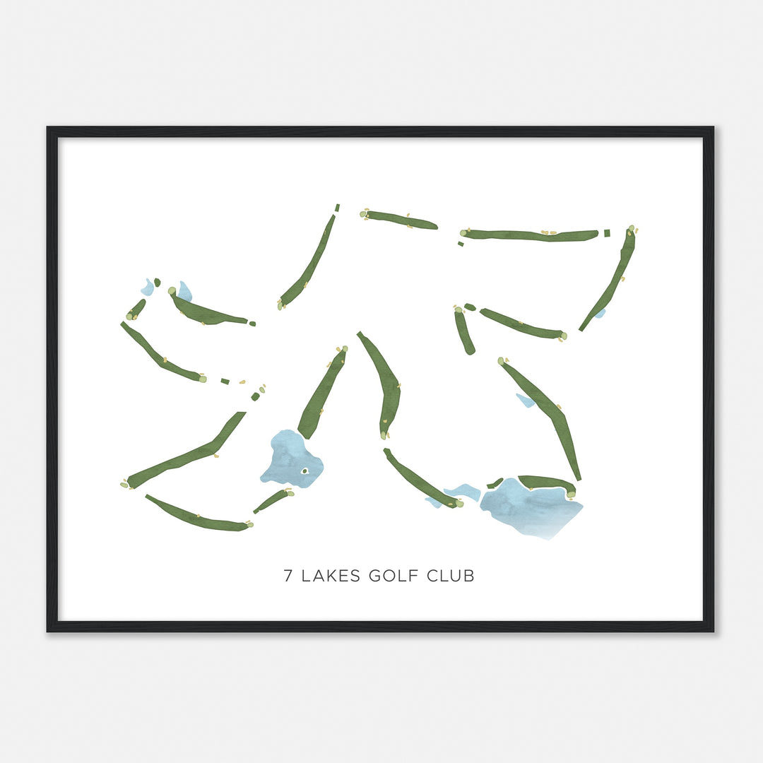 Print of 7 Lakes Golf Club Modern Map