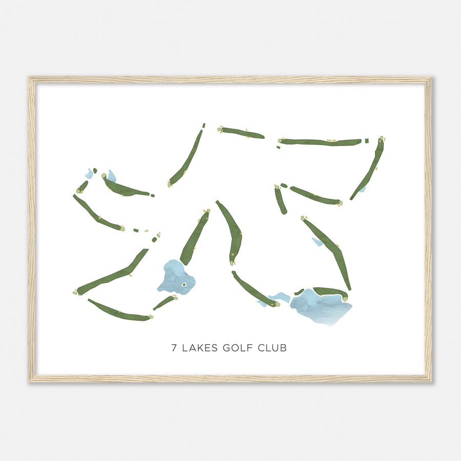 Print of 7 Lakes Golf Club Modern Map