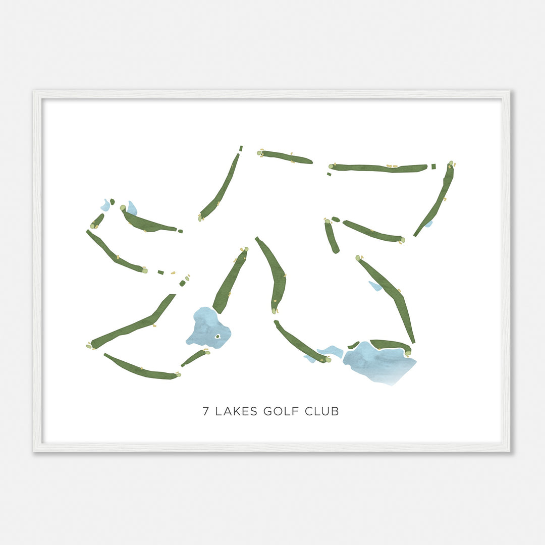 Print of 7 Lakes Golf Club Modern Map