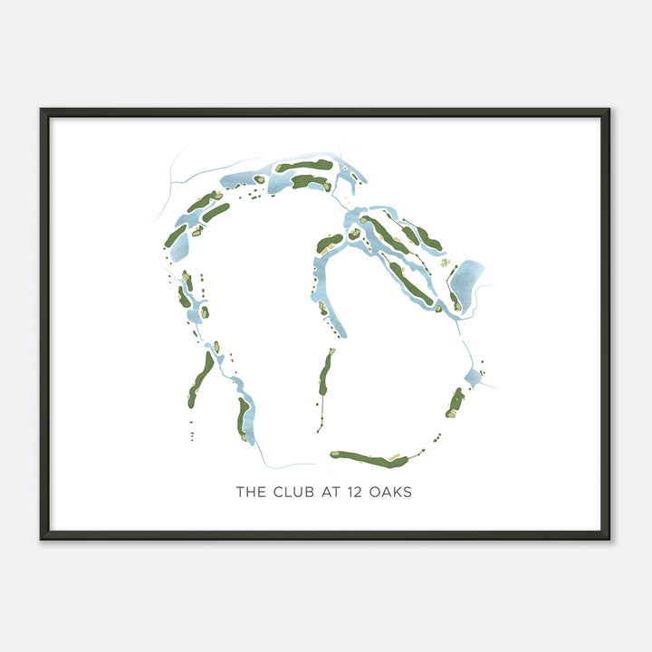 Print of The Club At 12 Oaks Modern Map
