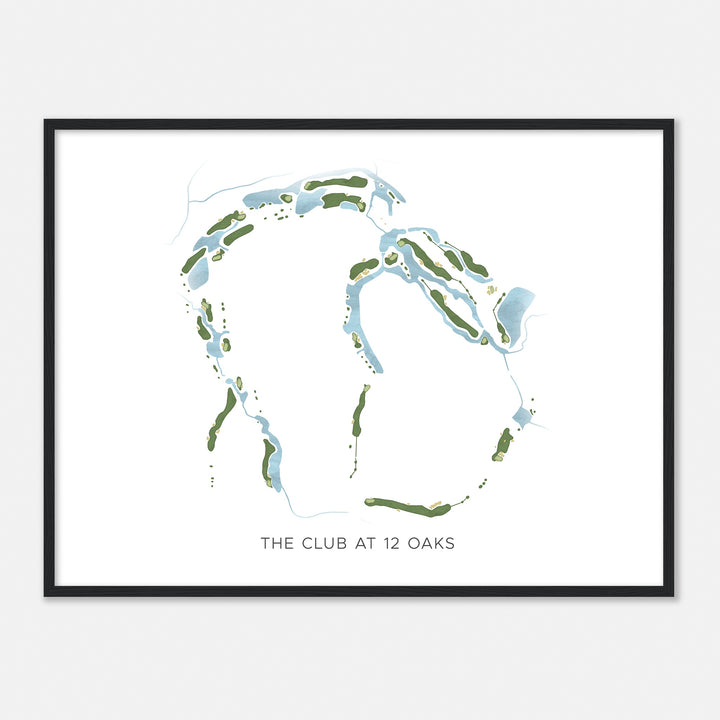 Print of The Club At 12 Oaks Modern Map