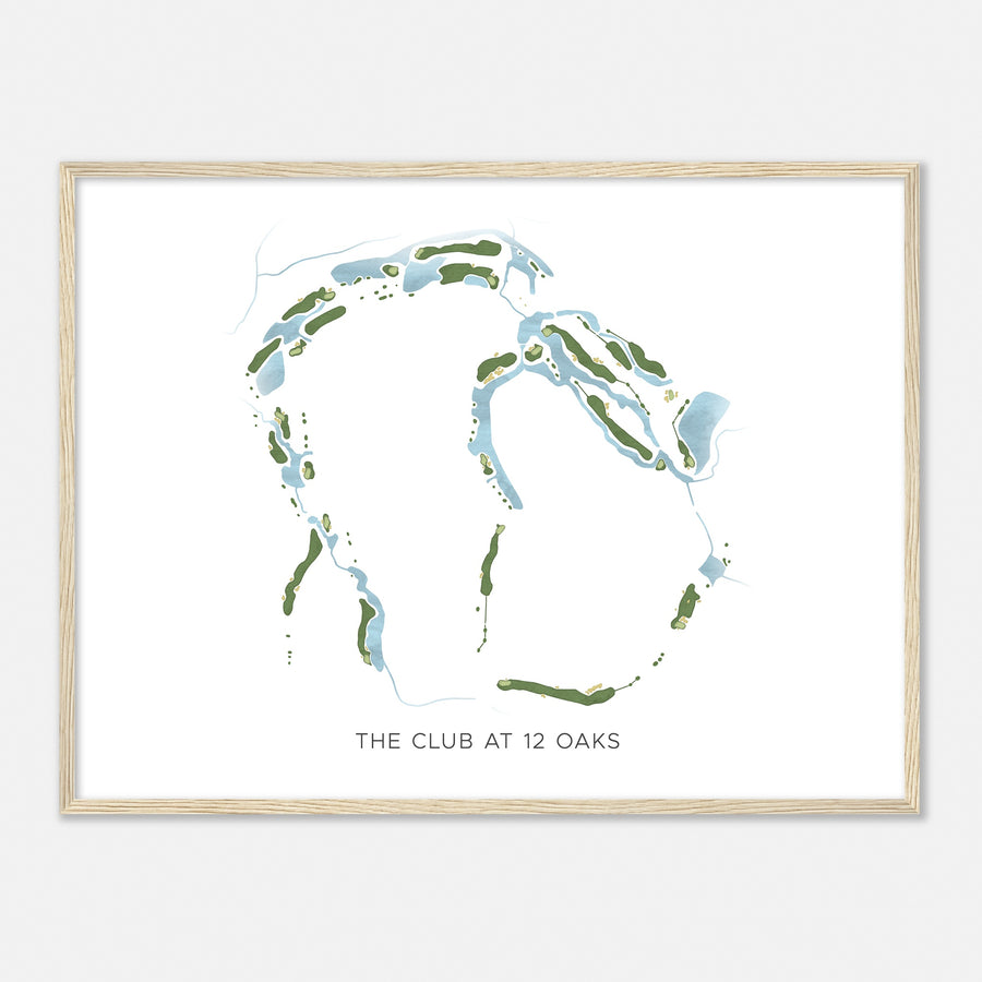 Print of The Club At 12 Oaks Modern Map