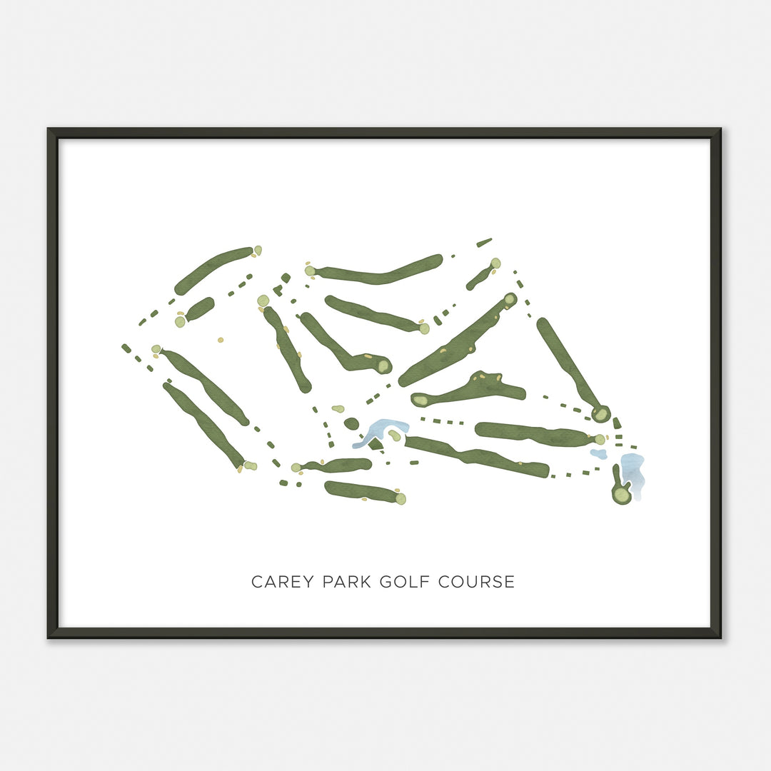 Print of Carey Park Golf Course Modern Map