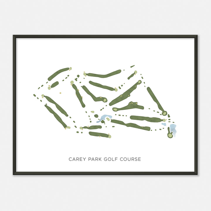 Print of Carey Park Golf Course Modern Map