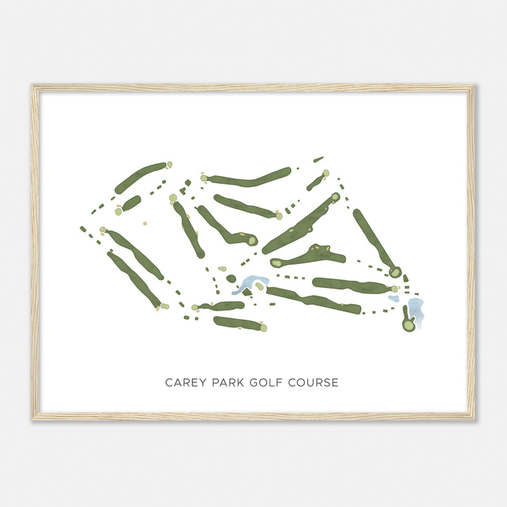 Print of Carey Park Golf Course Modern Map