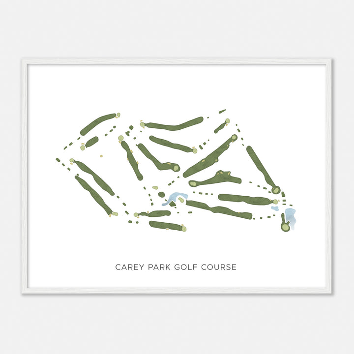 Print of Carey Park Golf Course Modern Map