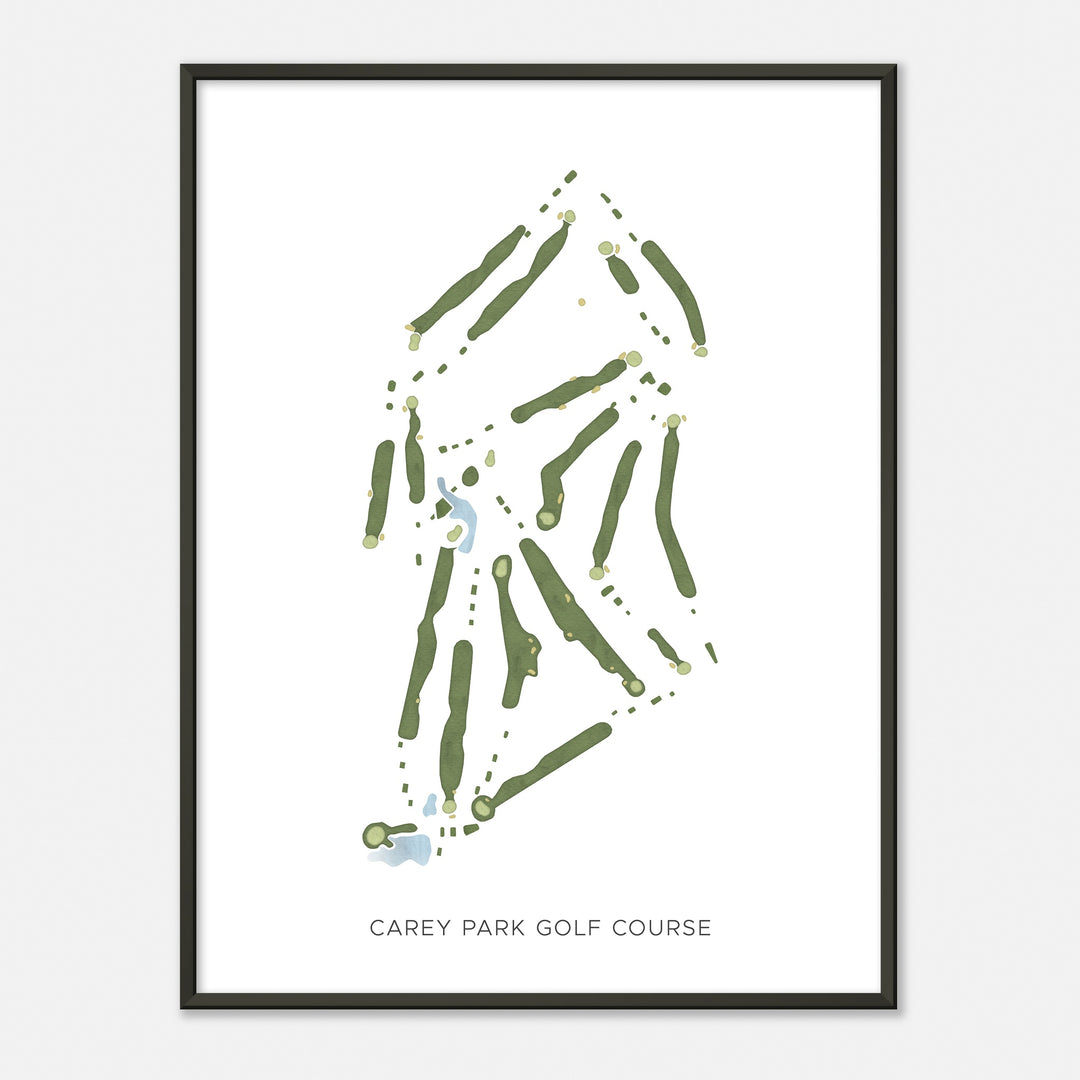 Print of Carey Park Golf Course Modern Map