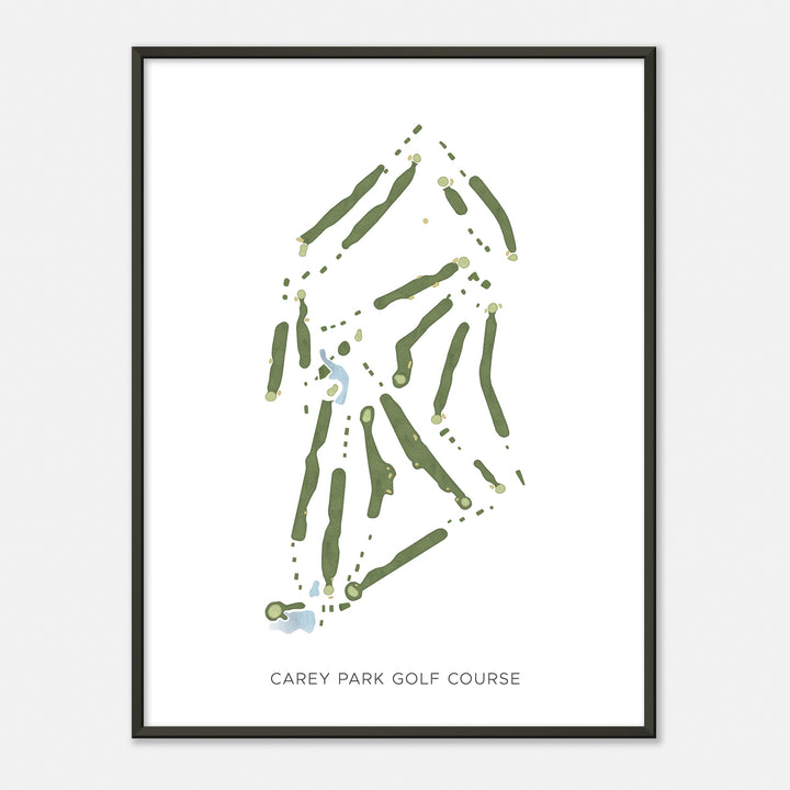 Print of Carey Park Golf Course Modern Map