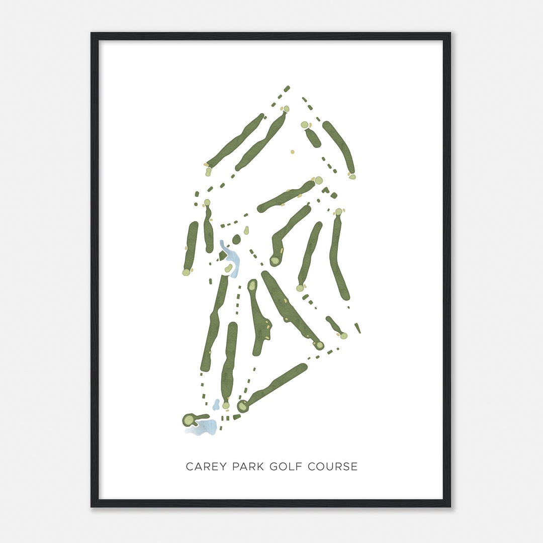 Print of Carey Park Golf Course Modern Map