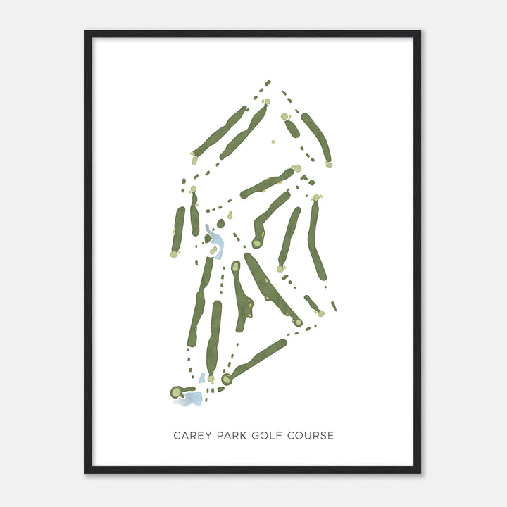 Print of Carey Park Golf Course Modern Map