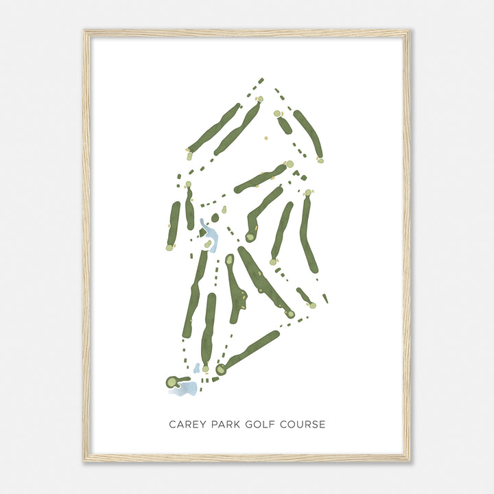 Print of Carey Park Golf Course Modern Map