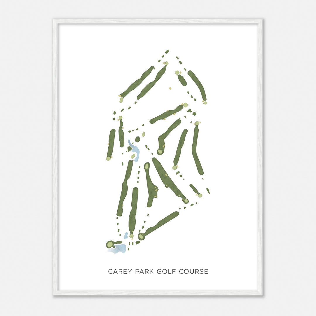 Print of Carey Park Golf Course Modern Map