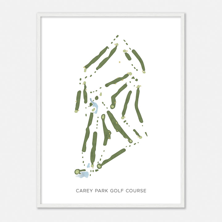 Print of Carey Park Golf Course Modern Map