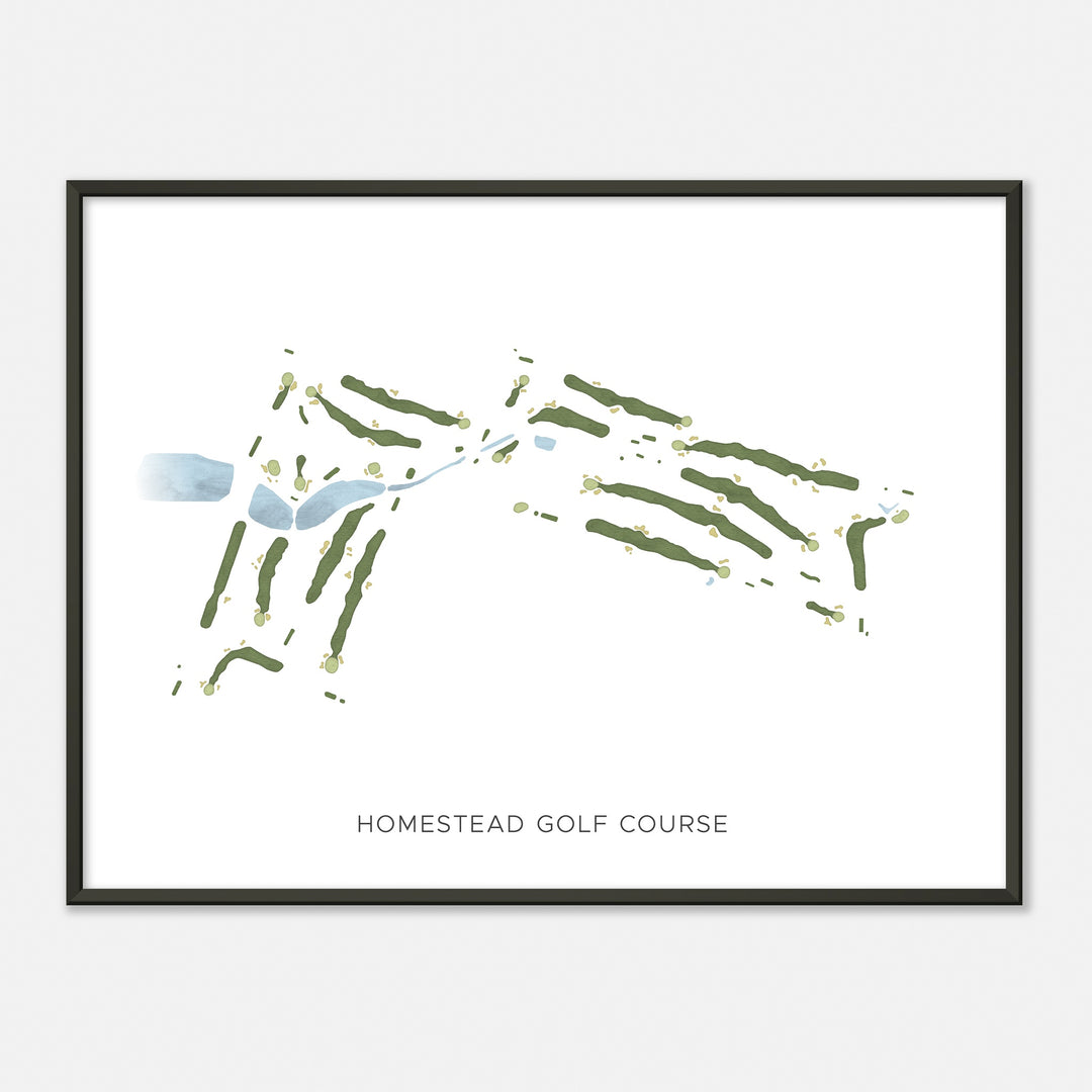 Print of Homestead Golf Course Modern Map