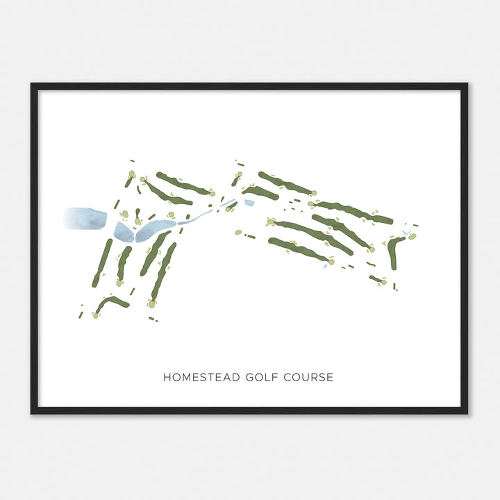 Print of Homestead Golf Course Modern Map