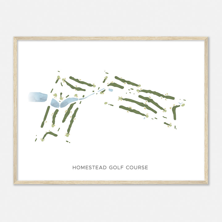Print of Homestead Golf Course Modern Map