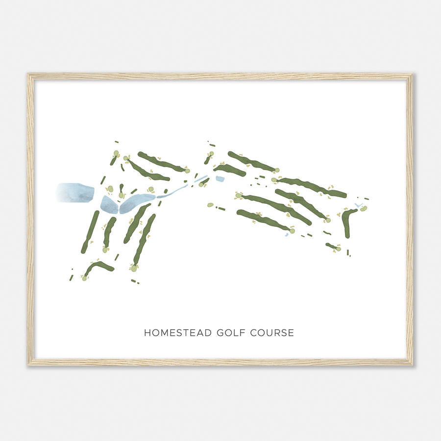 Print of Homestead Golf Course Modern Map