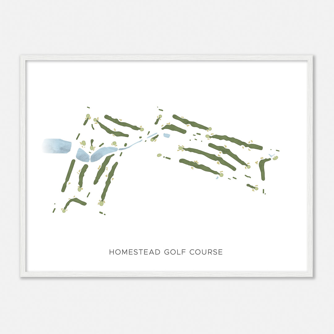 Print of Homestead Golf Course Modern Map