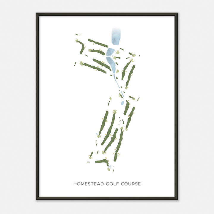 Print of Homestead Golf Course Modern Map