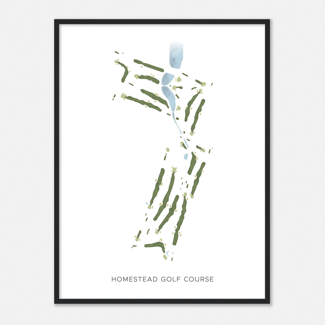 Print of Homestead Golf Course Modern Map