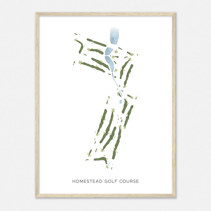 Print of Homestead Golf Course Modern Map