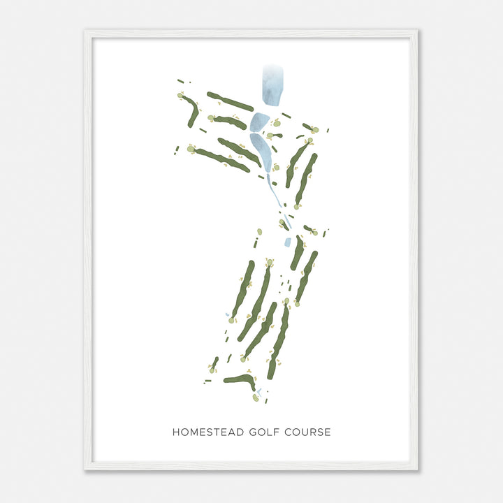 Print of Homestead Golf Course Modern Map