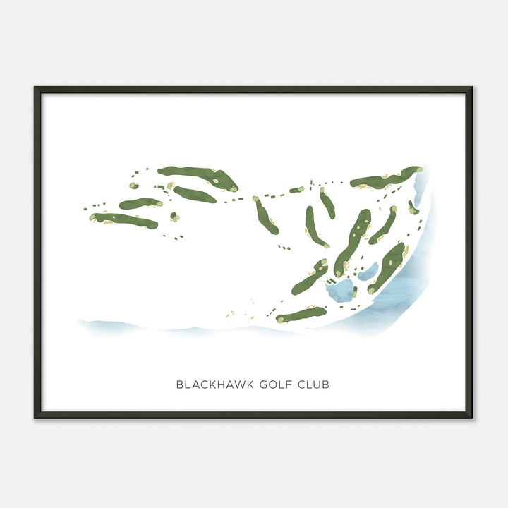 Print of Blackhawk Golf Club Modern Map