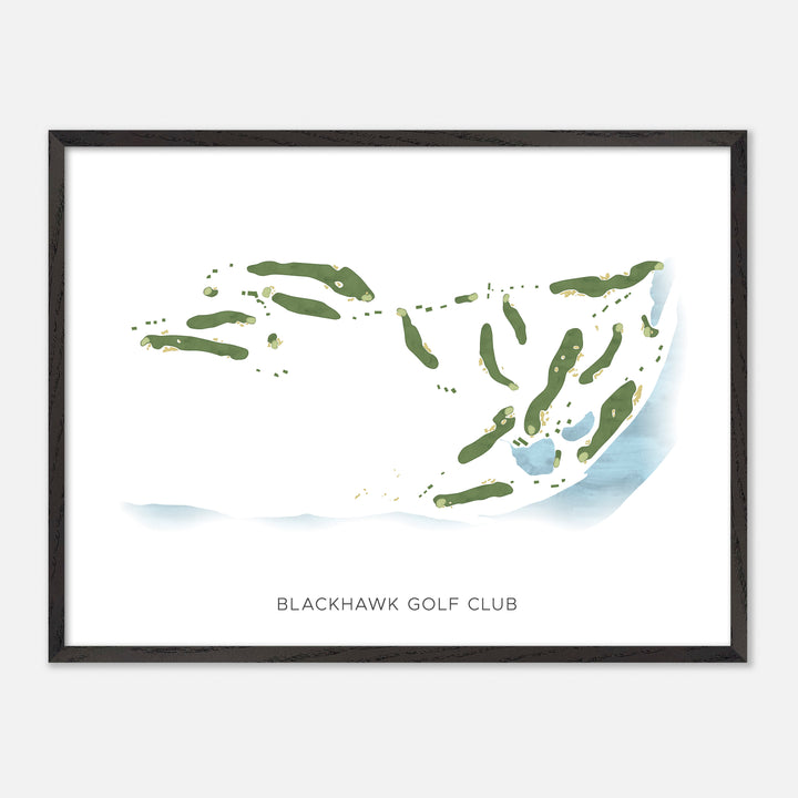 Print of Blackhawk Golf Club Modern Map