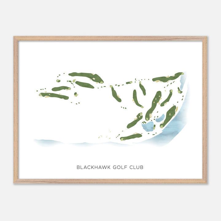 Print of Blackhawk Golf Club Modern Map