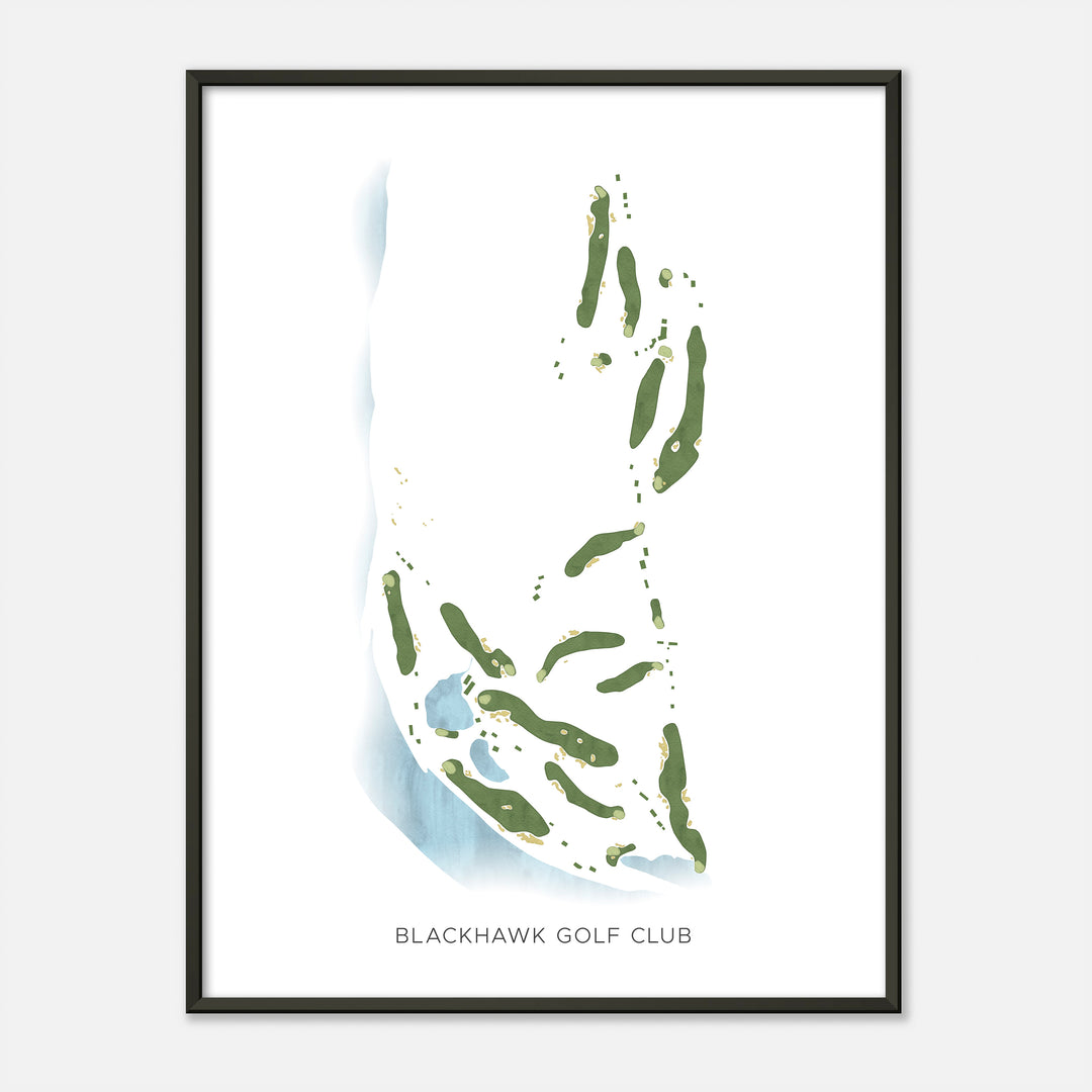 Print of Blackhawk Golf Club Modern Map